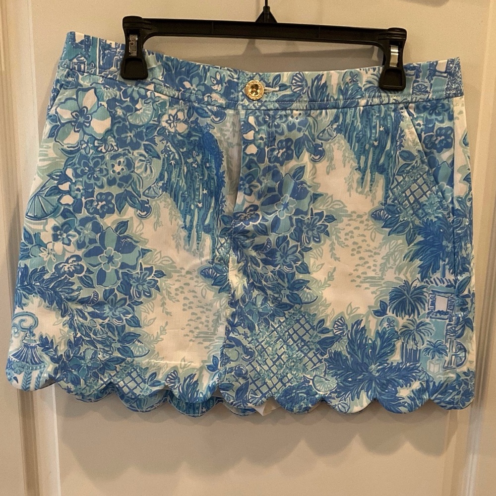 NWT—LILLY PULITZER Colette Skort,Sz 10,Blue Multi Toile Me About It Print—CUTE!!